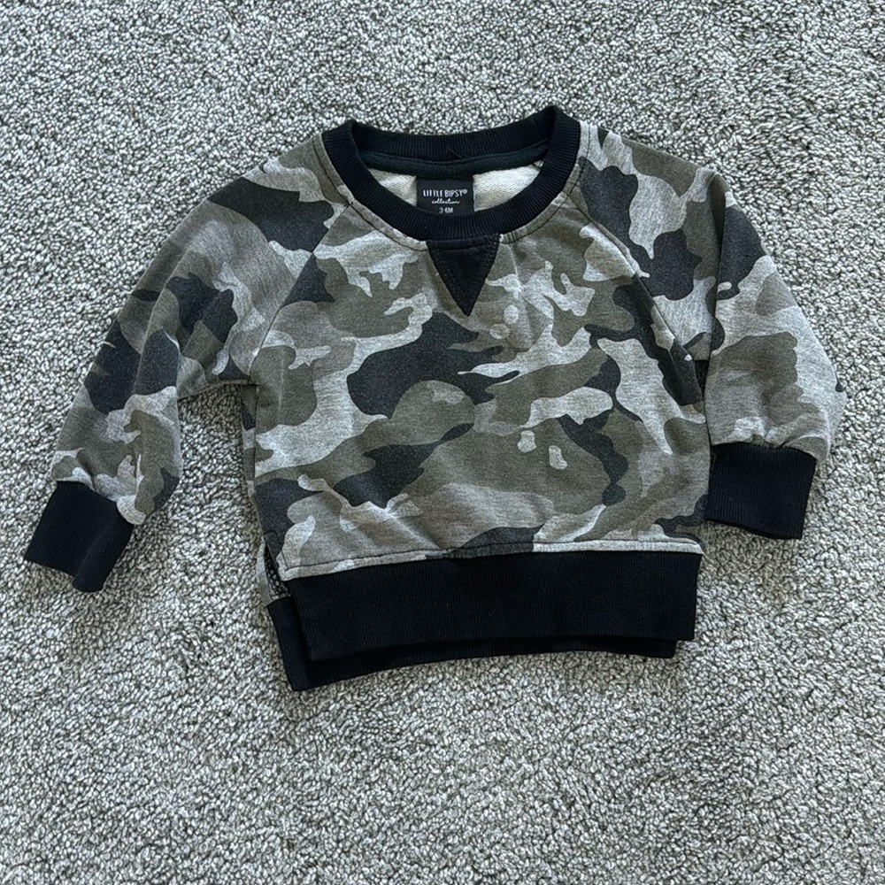 Little Bipsy Camouflage Sweatshirt - Black and Gray